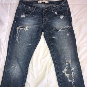 Abercrombie & Fitch Low Rise Ripped Skinny Jeans